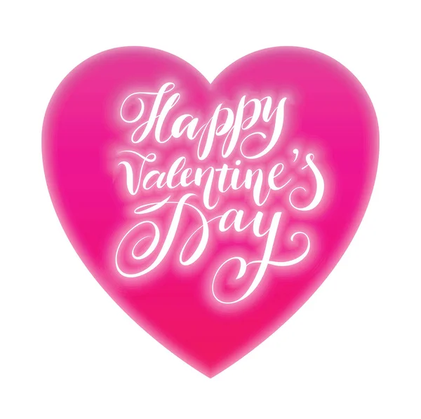 Buon San Valentino. Biglietto di auguri per San Valentino con calligrafia. Elementi di design disegnati a mano. Lettere a pennello moderne scritte a mano . — Vettoriale Stock