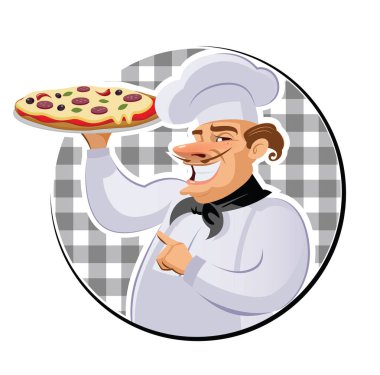 Pizza hazırlama mutfakta yemek.