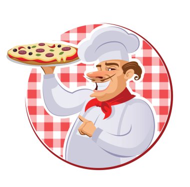 Pizza hazırlama mutfakta yemek.