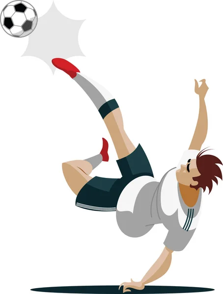 Soccer Player Kicking Ball — Stock Vector