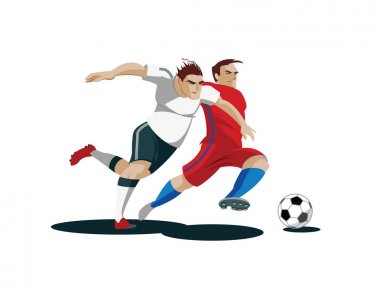 Oyuncular mücadele, maç için.