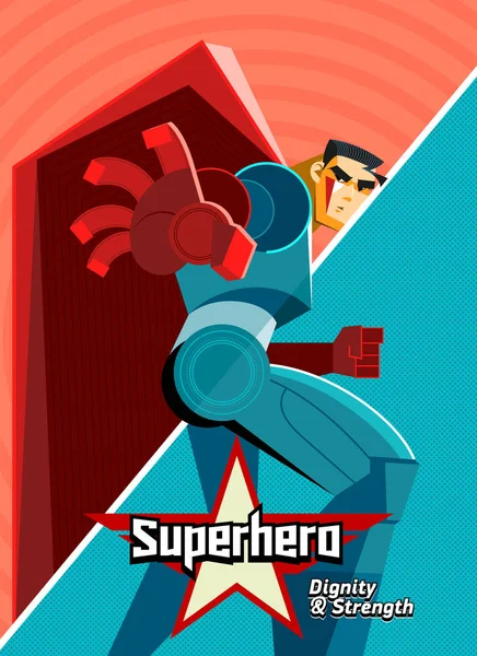 Супергерой у вражаючій позиції — стоковий вектор