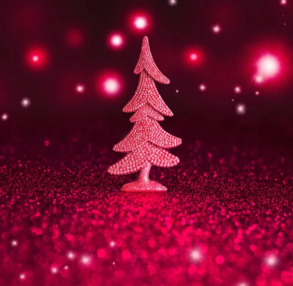 Christmas tree and Christmas decoration background — Stock Photo, Image