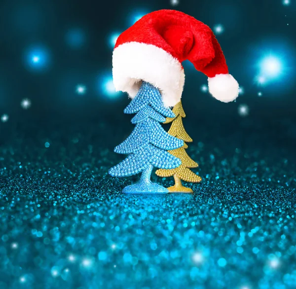 Kerstboom en Kerstmis decoratie achtergrond — Stockfoto