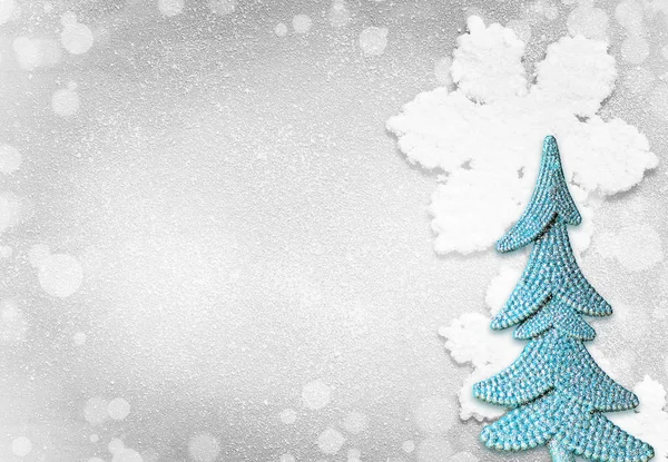 Новорічні ялинки і Різдво абстрактним фоном — стокове фото