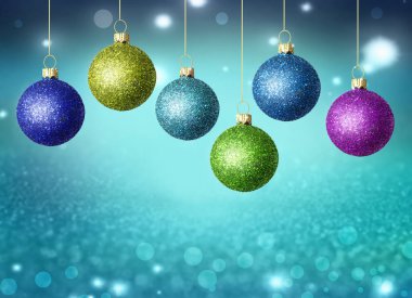 Noel topları ile kopya alanı.