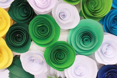 El yapımı yapay renkli gül