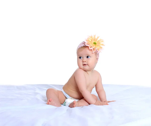 Bebê adorável em mimos — Fotografia de Stock