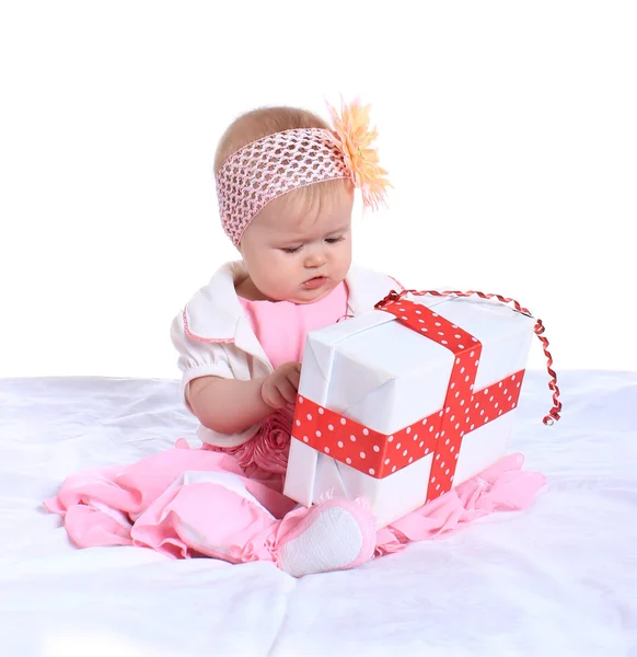 Portrait of a pretty little girl — Stock Photo, Image