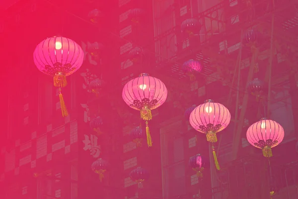 Czerwone latarnie w Chinatown Zdjęcia Stockowe bez tantiem