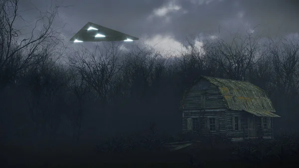 Render Ufo Hut Forest Royalty Free Stock Photos