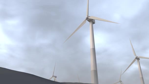 Wind turbine working — Stock Video