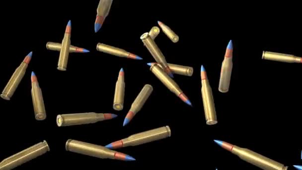 Bullets falling down — Stock Video © phobosoid #149311504