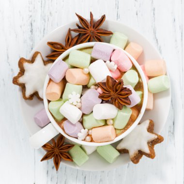 şekerleme ve çerez, üstten görünüm