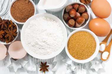 pişirme ve baharat için malzemeler