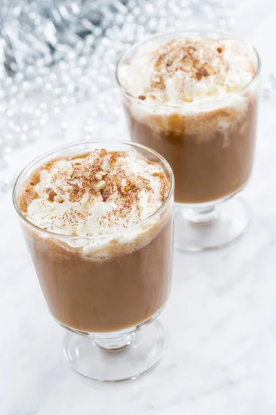 Calabaza latte festivo, vista superior —  Fotos de Stock