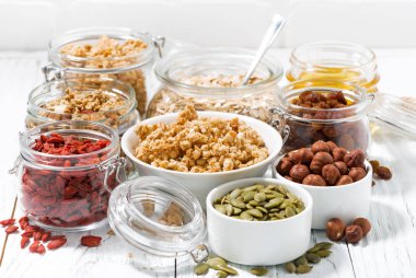 Kahvaltı için malzemeler