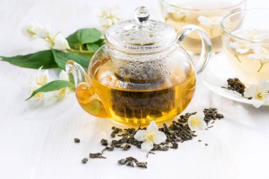 yeşil çay ile jasmin ahşap tablo