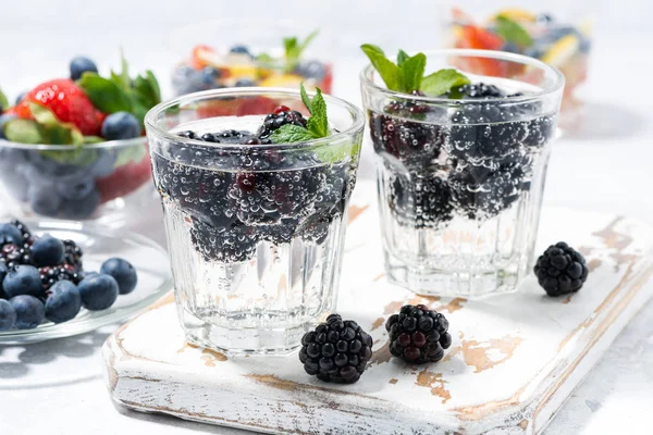 carbonated drinks with berries