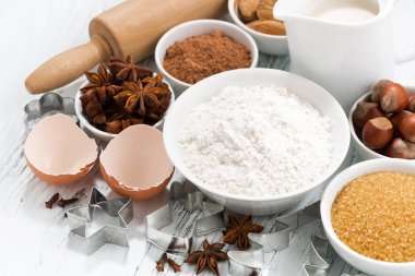 pişirme ve baharat, closeup için malzemeler