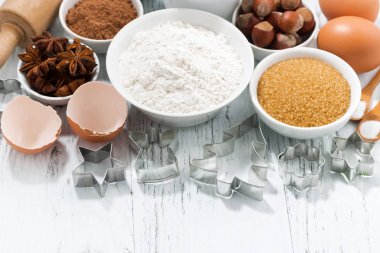 pişirme ve baharat beyaz tablo, en iyi görünüm için malzemeler