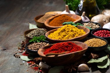 baharat ve otlar, seçici odak ürün yelpazesine