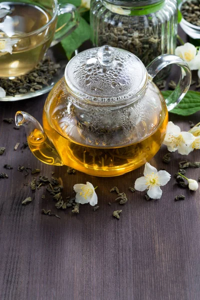 Green tea with jasmin — Stock Photo, Image