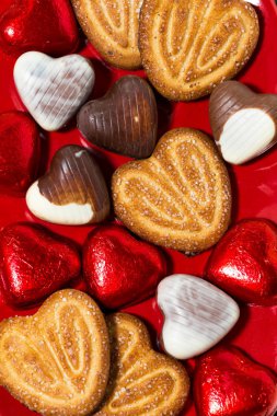 tanımlama bilgileri ve St. Valentine's Day için çikolata şekerleme