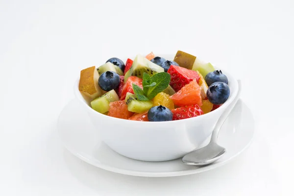Delicious fruit salad on white table — Stock Photo, Image