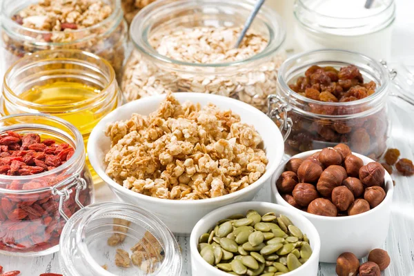 Färska ingredienser för hälsosam frukost — Stockfoto