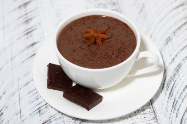 Bir fincan sıcak çikolata.