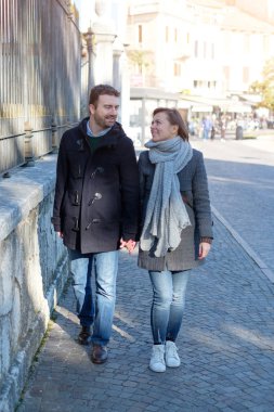 Romantik aşıklar çift eğlenmek  