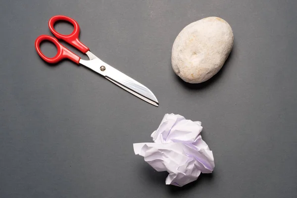 Scissors rock paper concept game — Stock Photo, Image