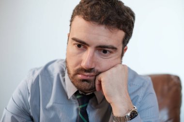 Bir işadamı Yöneticisi endişeli portresi 