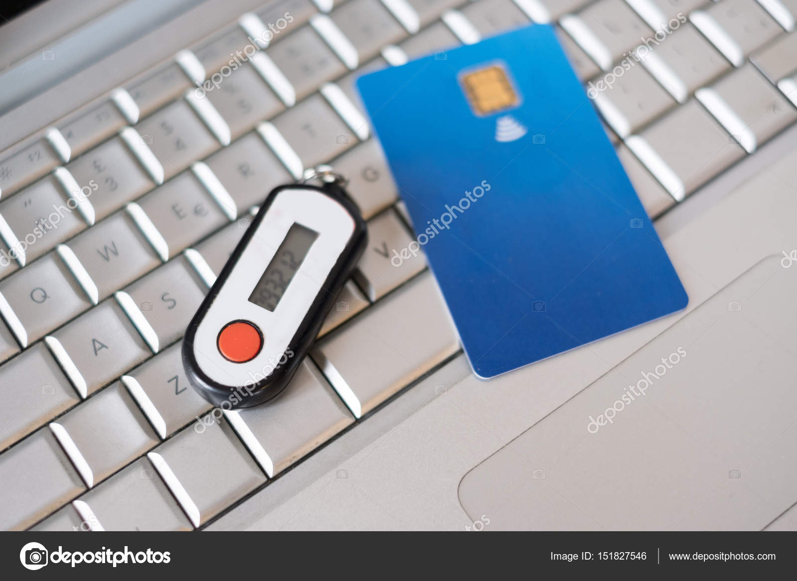 Contactless Credit Card And Security Pin Generator Stock Photo