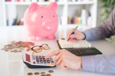 Onun kazanç ve tasarruf ve kar muhasebe iş adamı