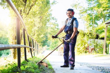 Profesyonel bahçıvan ev bahçe çim biçme