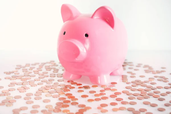 Piggy Bank Money Saving Finance Concept.Piggy bank isolated on white background. — Stock Photo, Image