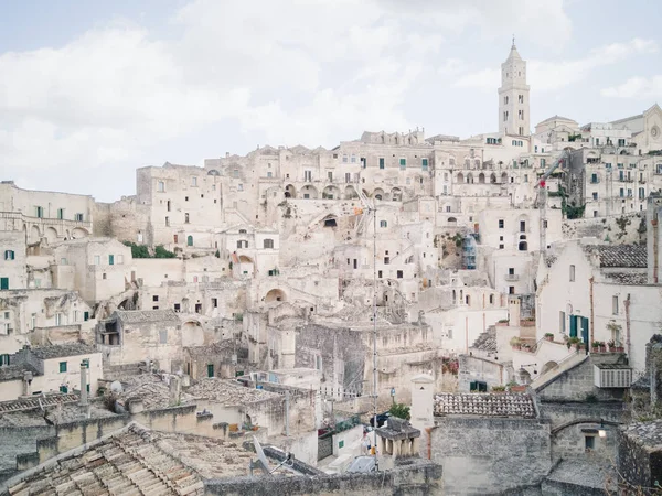 İtalya 'nın ortaçağ şehri Matera' nın şehir manzarası