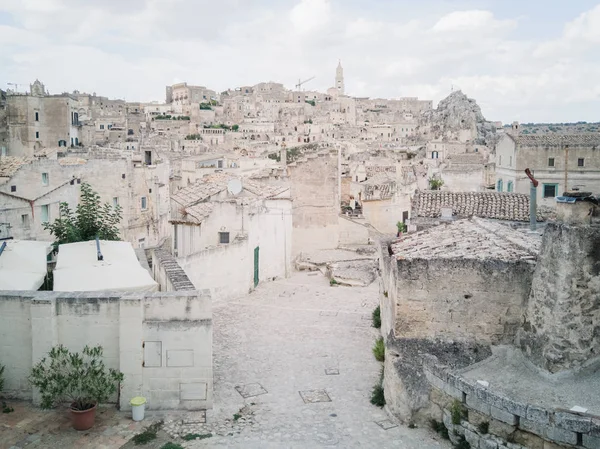 Imagem da paisagem urbana da cidade medieval de Matera, na Itália — Fotografia de Stock