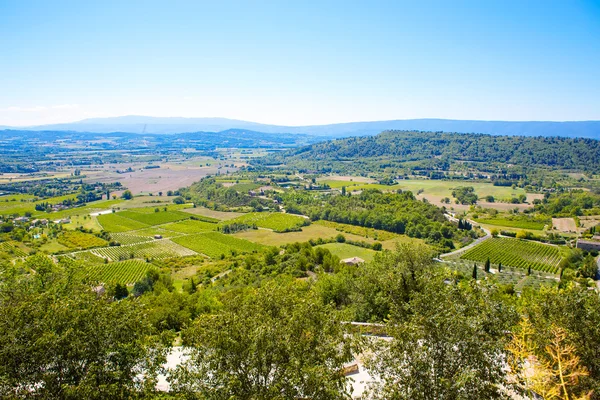 Vista sobre o telhado da aldeia Provence e paisagem . — Fotografia de Stock