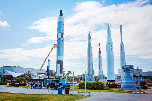 肯尼迪航天中心附近在美国佛罗里达州卡纳维 — 图库照片