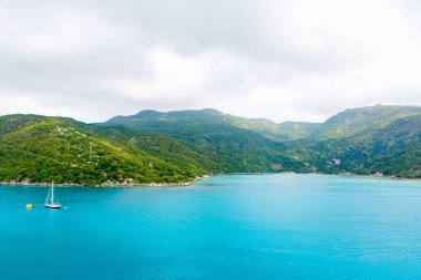 Plaj ve tropikal resort, Labadee Adası, Haiti.