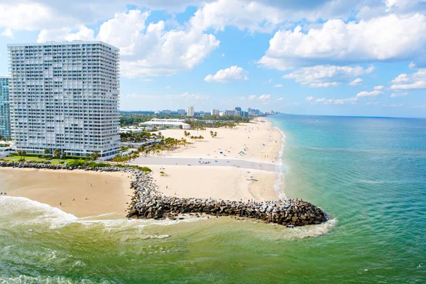 Miami south beach, florida, ABD havadan görünümü — Stok fotoğraf
