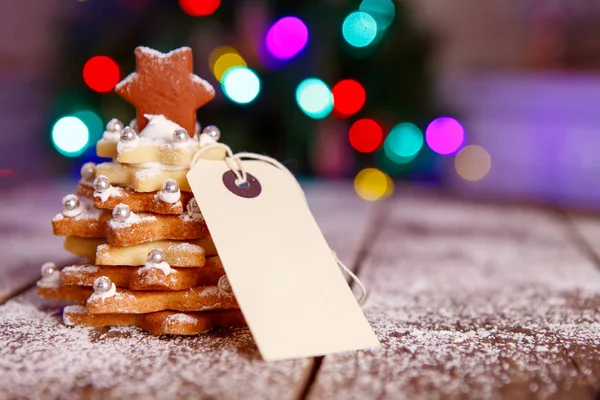Albero di pan di zenzero di Natale fatto in casa come regalo — Foto Stock