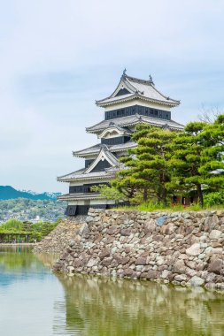 Bahar Japonya'da güzel Matsumoto Kalesi