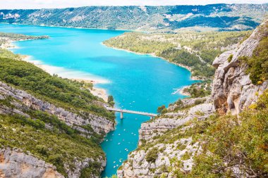Gorges du Verdon, Provence Fransa, Europe. L ile ilgili güzel manzara
