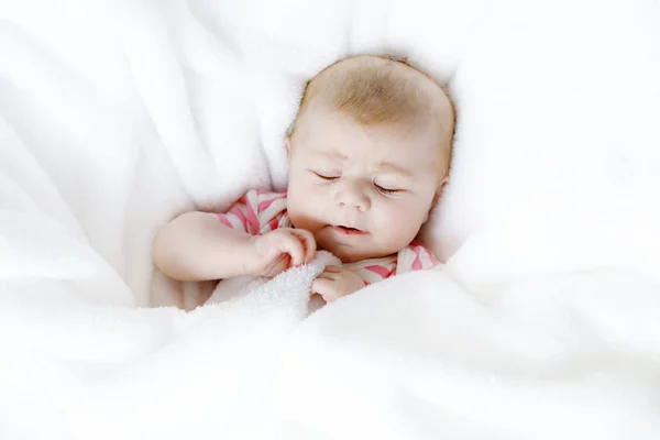 Portrait of cute adorable newborn baby child sleeping — Stock Photo, Image