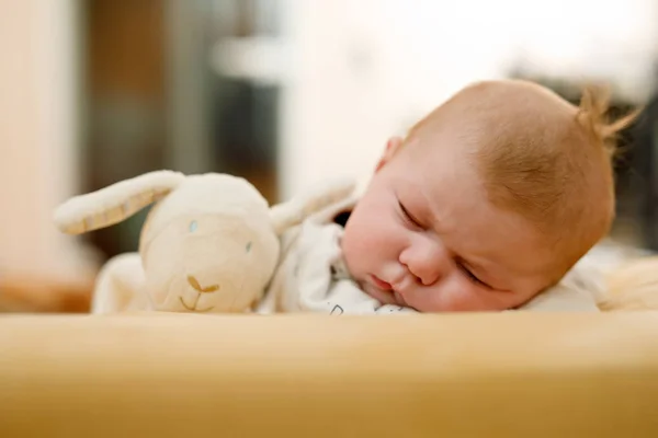 Portrait of cute adorable newborn baby child sleeping — Stock Photo, Image