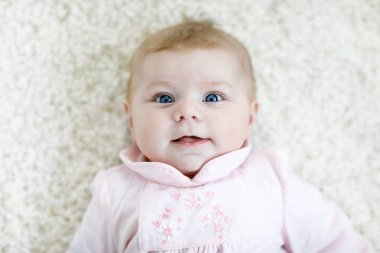 Sevimli, tapılası yeni doğmuş bebek portresi